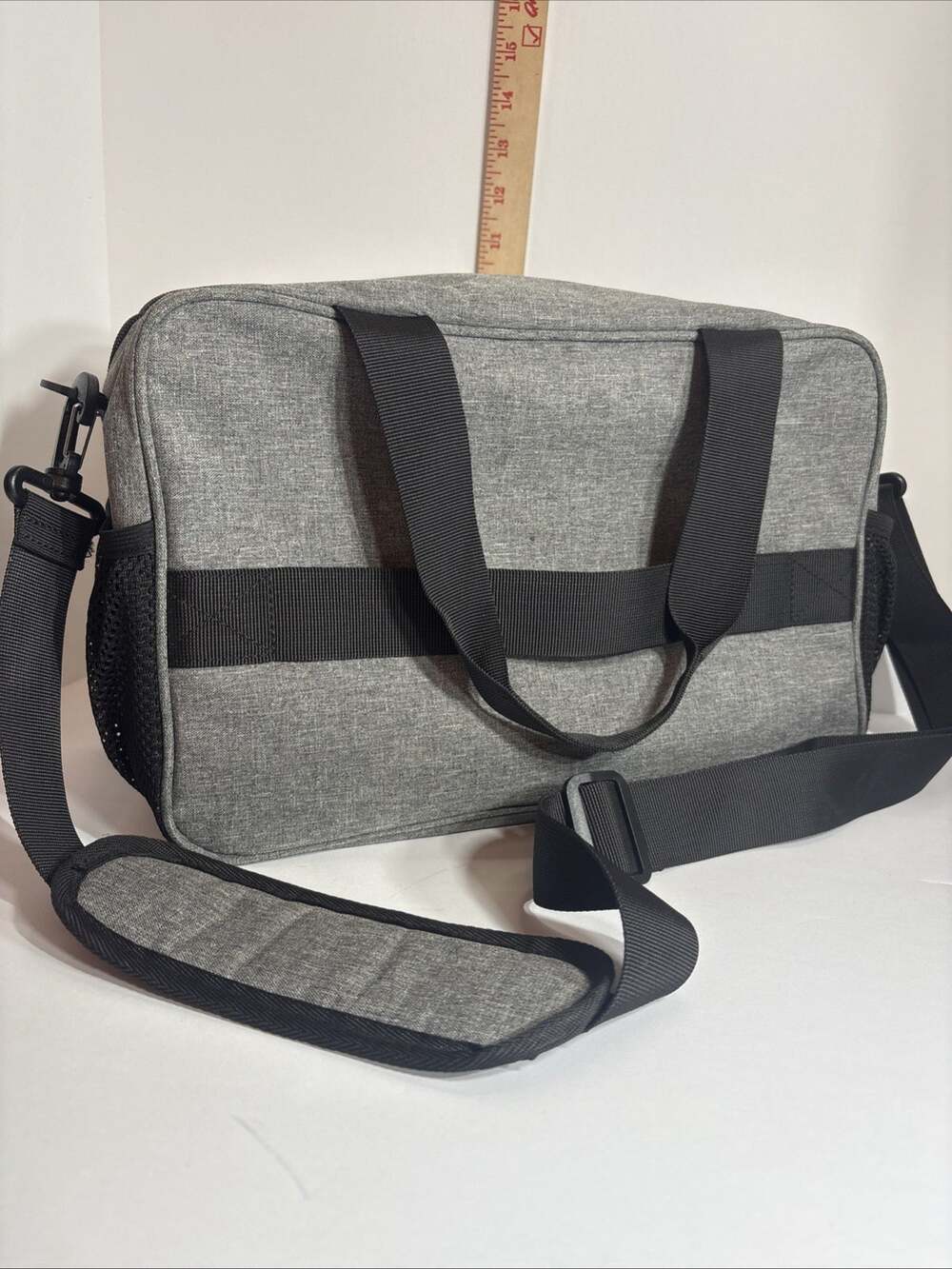 Grey Travel Carrying Case Tote Bag Organizer Multiple Storage Pockets Universal